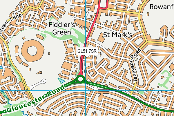 GL51 7SR map - OS VectorMap District (Ordnance Survey)