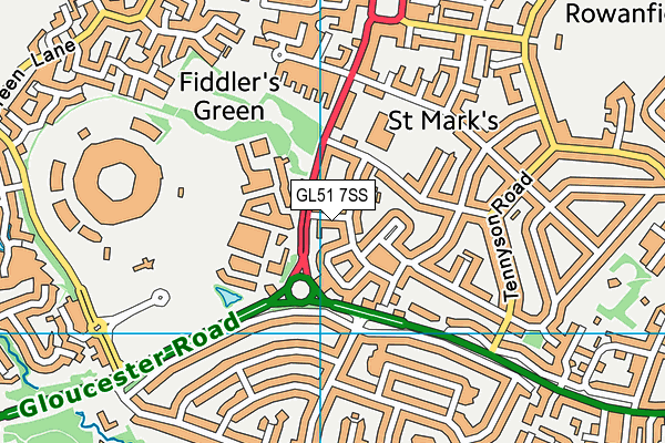 GL51 7SS map - OS VectorMap District (Ordnance Survey)