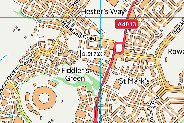 GL51 7SX map - OS VectorMap District (Ordnance Survey)