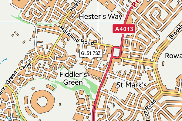 GL51 7SZ map - OS VectorMap District (Ordnance Survey)