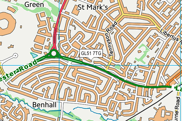 GL51 7TG map - OS VectorMap District (Ordnance Survey)