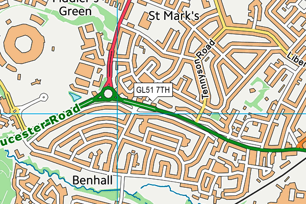 GL51 7TH map - OS VectorMap District (Ordnance Survey)