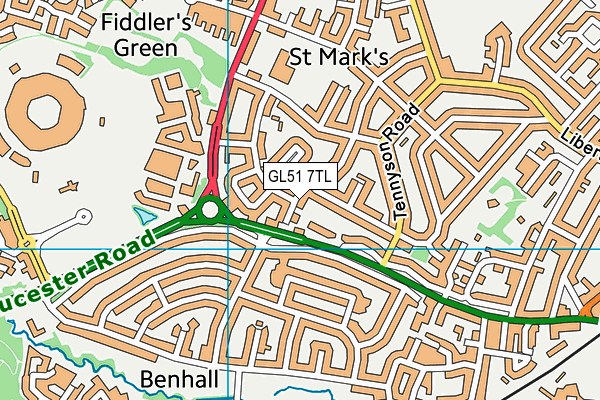 GL51 7TL map - OS VectorMap District (Ordnance Survey)