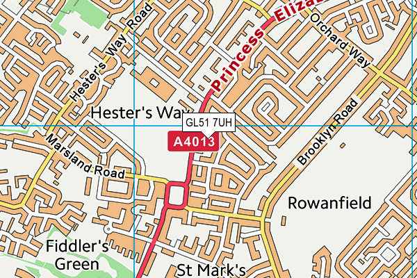 GL51 7UH map - OS VectorMap District (Ordnance Survey)