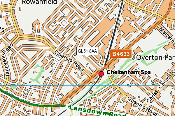 GL51 8AA map - OS VectorMap District (Ordnance Survey)