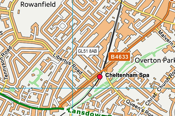GL51 8AB map - OS VectorMap District (Ordnance Survey)