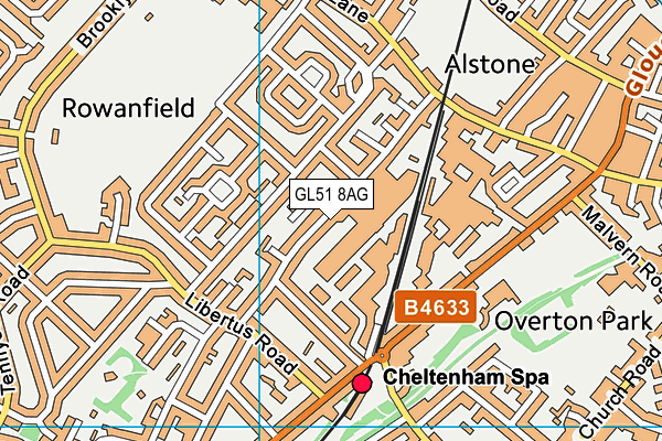 GL51 8AG map - OS VectorMap District (Ordnance Survey)