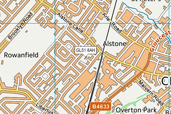 GL51 8AH map - OS VectorMap District (Ordnance Survey)