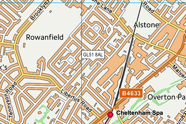 GL51 8AL map - OS VectorMap District (Ordnance Survey)