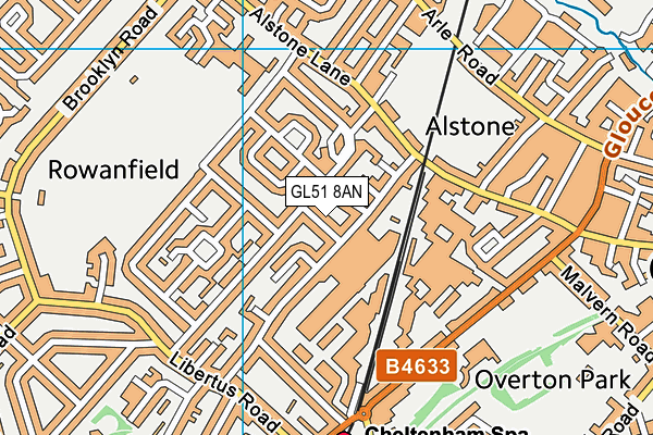 GL51 8AN map - OS VectorMap District (Ordnance Survey)