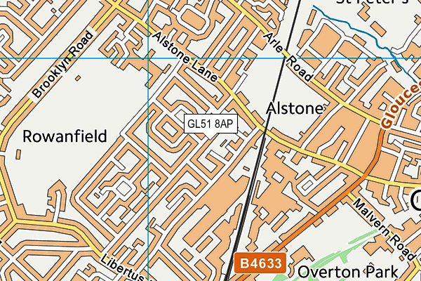 GL51 8AP map - OS VectorMap District (Ordnance Survey)