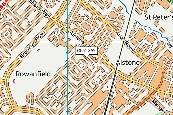 GL51 8AY map - OS VectorMap District (Ordnance Survey)