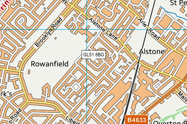 GL51 8BG map - OS VectorMap District (Ordnance Survey)