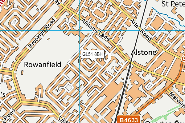 GL51 8BH map - OS VectorMap District (Ordnance Survey)