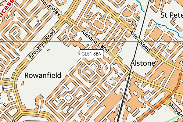 GL51 8BN map - OS VectorMap District (Ordnance Survey)