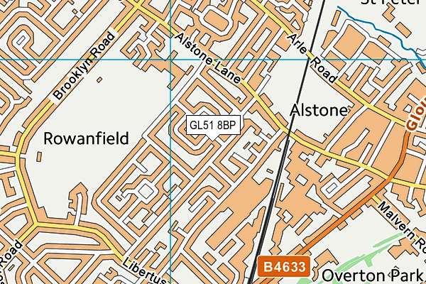 GL51 8BP map - OS VectorMap District (Ordnance Survey)