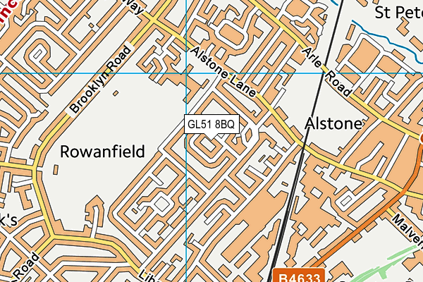 GL51 8BQ map - OS VectorMap District (Ordnance Survey)