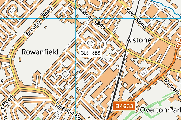 GL51 8BS map - OS VectorMap District (Ordnance Survey)