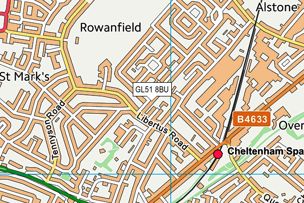 GL51 8BU map - OS VectorMap District (Ordnance Survey)