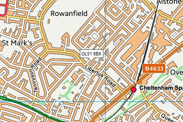 GL51 8BX map - OS VectorMap District (Ordnance Survey)