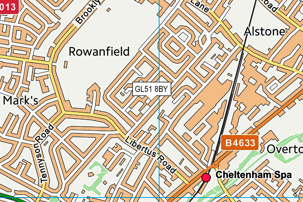 GL51 8BY map - OS VectorMap District (Ordnance Survey)