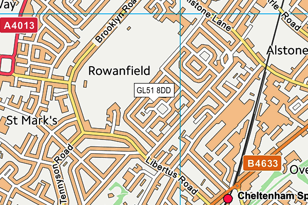 GL51 8DD map - OS VectorMap District (Ordnance Survey)