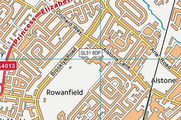 GL51 8DP map - OS VectorMap District (Ordnance Survey)