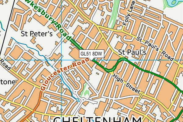 GL51 8DW map - OS VectorMap District (Ordnance Survey)