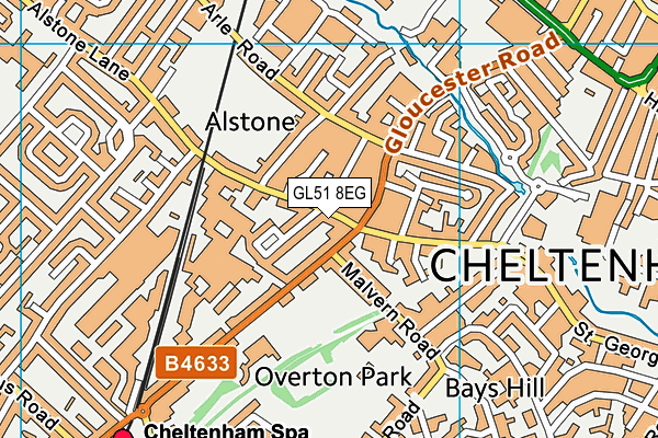 GL51 8EG map - OS VectorMap District (Ordnance Survey)