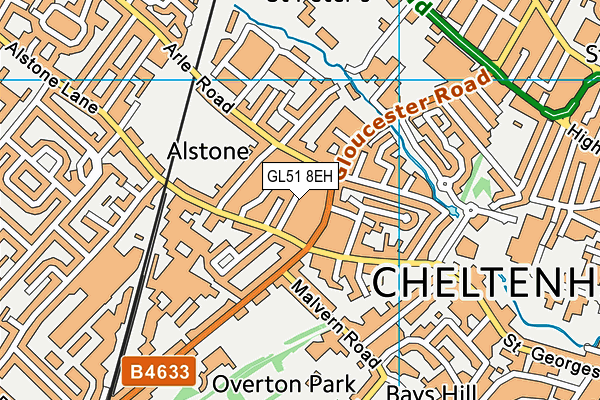 GL51 8EH map - OS VectorMap District (Ordnance Survey)