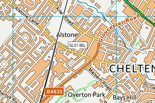 GL51 8EL map - OS VectorMap District (Ordnance Survey)