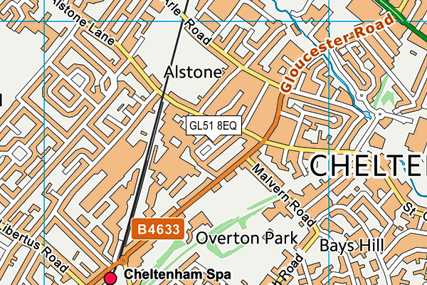 GL51 8EQ map - OS VectorMap District (Ordnance Survey)