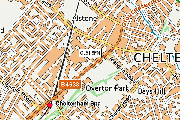 GL51 8FN map - OS VectorMap District (Ordnance Survey)