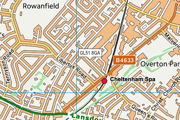 GL51 8GA map - OS VectorMap District (Ordnance Survey)