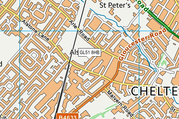 GL51 8HB map - OS VectorMap District (Ordnance Survey)