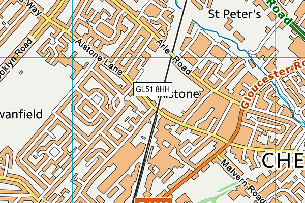 GL51 8HH map - OS VectorMap District (Ordnance Survey)