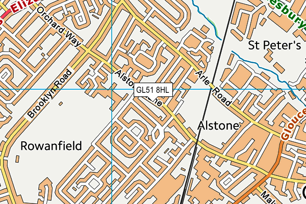 GL51 8HL map - OS VectorMap District (Ordnance Survey)