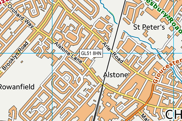 GL51 8HN map - OS VectorMap District (Ordnance Survey)