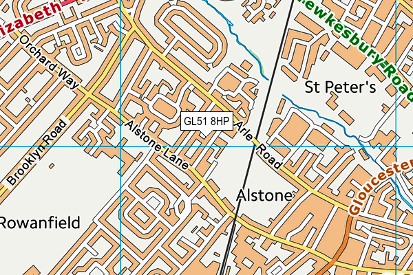 GL51 8HP map - OS VectorMap District (Ordnance Survey)