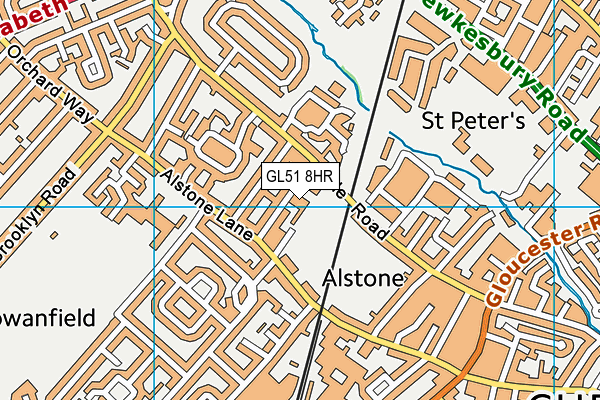 GL51 8HR map - OS VectorMap District (Ordnance Survey)