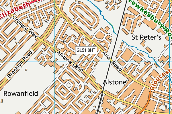 GL51 8HT map - OS VectorMap District (Ordnance Survey)