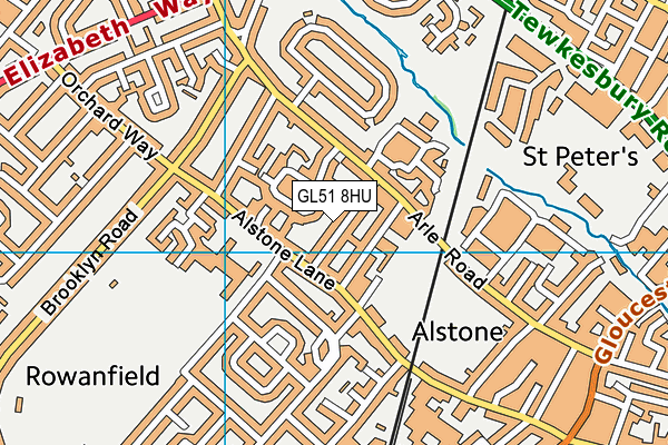 GL51 8HU map - OS VectorMap District (Ordnance Survey)