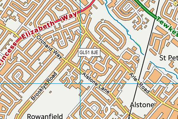 GL51 8JE map - OS VectorMap District (Ordnance Survey)