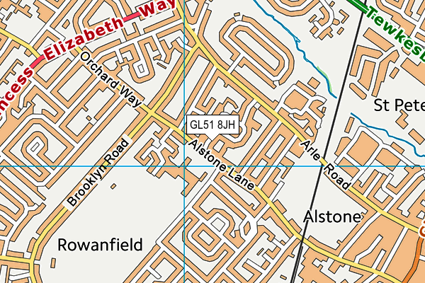 GL51 8JH map - OS VectorMap District (Ordnance Survey)