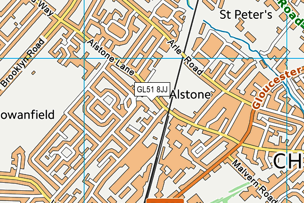 GL51 8JJ map - OS VectorMap District (Ordnance Survey)