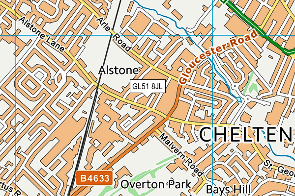 GL51 8JL map - OS VectorMap District (Ordnance Survey)