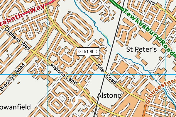 GL51 8LD map - OS VectorMap District (Ordnance Survey)