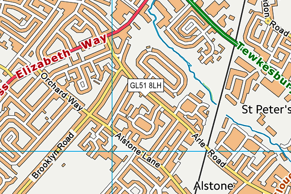 GL51 8LH map - OS VectorMap District (Ordnance Survey)