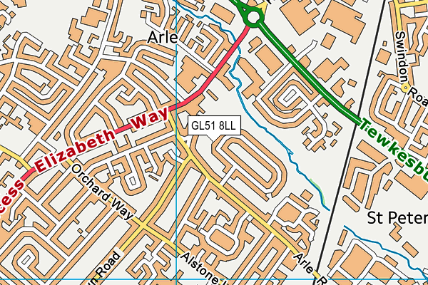 GL51 8LL map - OS VectorMap District (Ordnance Survey)