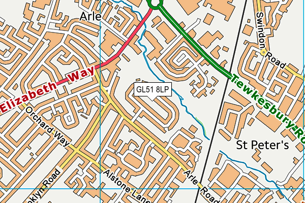 GL51 8LP map - OS VectorMap District (Ordnance Survey)